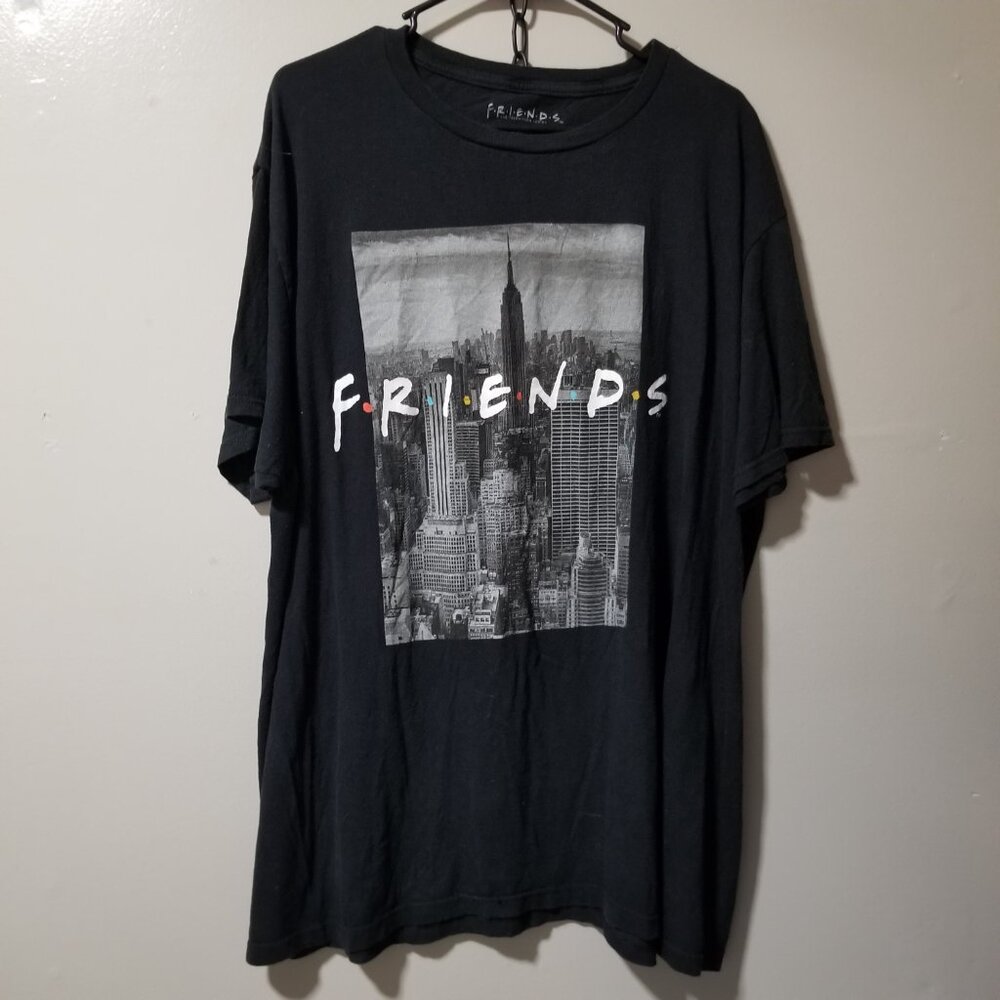 💚 2/$15. Friends T Shirt Black Short Sleeve Cotton Men's 2XL